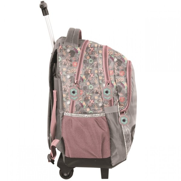 Plecak z Kółkami w Konie Szkolny dla Dziewczynki Różowy [PP20KO-997]