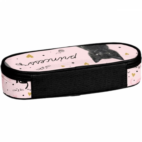 KOTEK PIÓRNIK DLA DZIEWCZYNY Z KOTKIEM SZKOLNY OTWIERANY Z KLAPKĄ CATS PASO