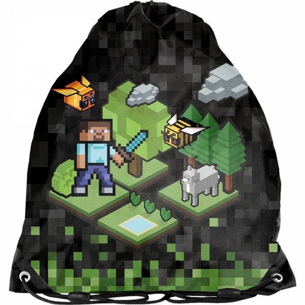 Gamingowy Worek na Obuwie wf strój Kapcie Buty Minecraft dla Chłopaków