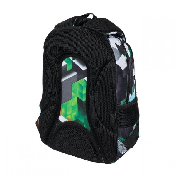St.Right Plecak Młodzieżowy Gra Gry Minecraft [BP26 GREEN 3D BLOCKS]