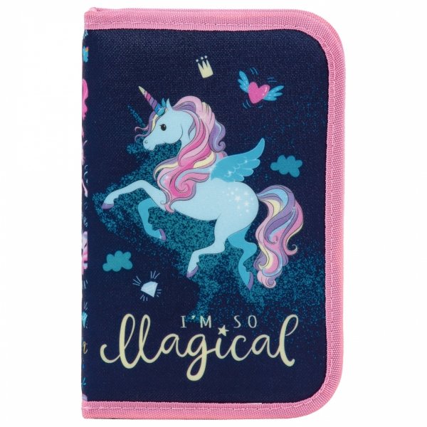 SZKOLNY TORNISTER DLA DZIEWCZYNY JEDNOROŻEC KOMPLET 5W1 UNICORN DERFORM