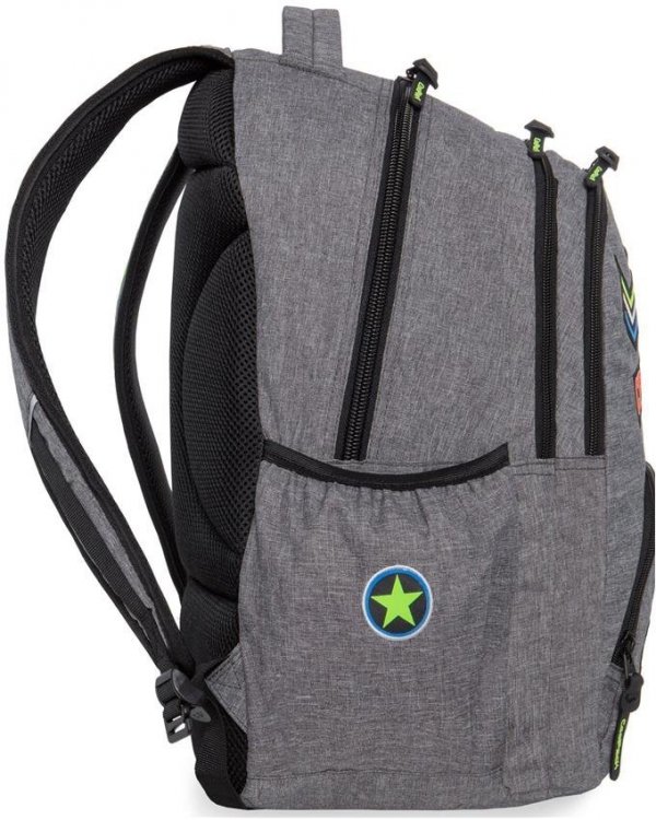 Szary Plecak CP CoolPack z Naszywkami Młodzieżowy [B24052]