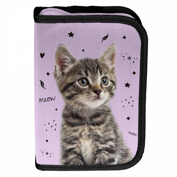 KOTEK PLECAK SZKOLNY Z KOTKIEM DLA DZIEWCZYNEK DO 1 KLASY KOMPLET 3 ele.