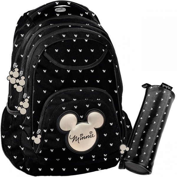 Plecak dla Dziewczyny Myszka Mini Minnie Czarny Paso [DIBL-2708]