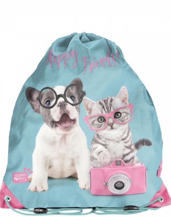 Plecak dla Dziewczyny Szkolny Zestaw Pies Kot [PTK-181]