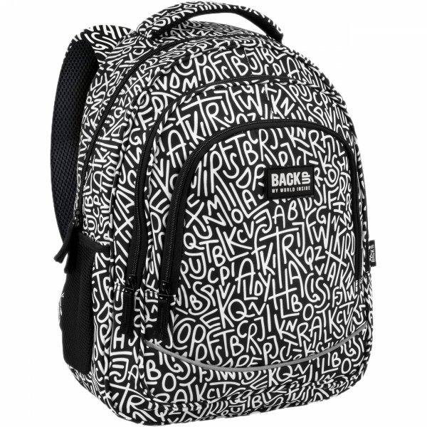 PLECAK KOMPLET 2w1 BACKUP SZKOLNY MŁODZIEŻOWY LITERY GRAFFITI 3 KOMOROWY