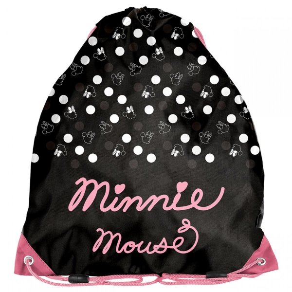 Plecak Myszka Minnie Czarny dla Uczennic Komplet 3ele. [DM23KK-278]