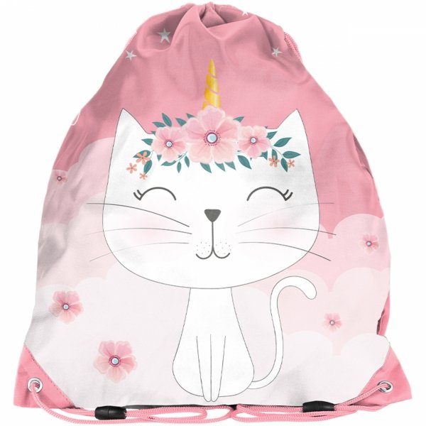 WOREK Z KOTKIEM NA OBUWIE WF KAPCIE BUTY DLA UCZENNIC DO PODSTAWÓWKI KOTKI