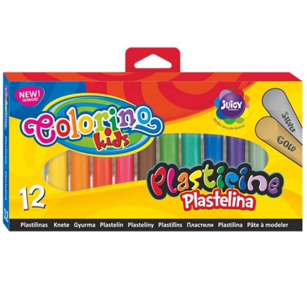 Plastelina Kolorowa Colorino Szkolna 12 Kolorów [42673PTR]