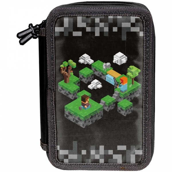 3 komor. Piórnik Minecraft z Wyposażeniem Szkolny Gaming dla Chłopaka