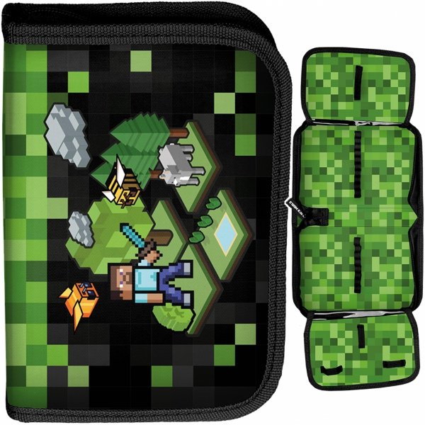Gamer Piórnik Piksele Szkolny do Podstawówki dla Chłopaków do klas 1-4 Minecraft