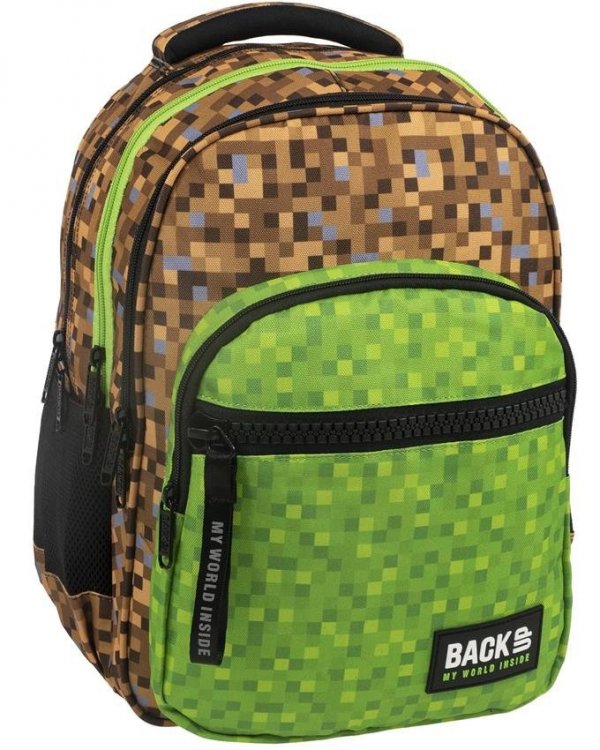 Modny Plecak Minecraft Młodzieżowy BackUP Szkolny [PLB2M39]