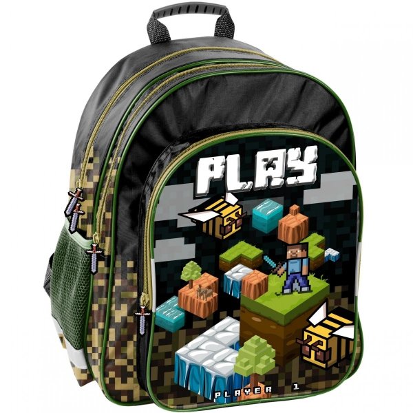 Plecak Minecraft Pixele SzkolnyZestaw 3w1 dla Chłopaka [PP21GM-090]