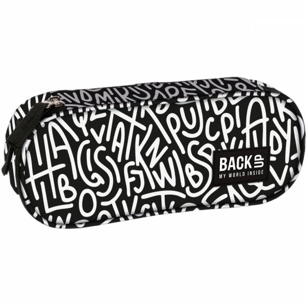 PLECAK KOMPLET 5w1 BACKUP SZKOLNY MŁODZIEŻOWY LITERY GRAFFITI 3 KOMOROWY