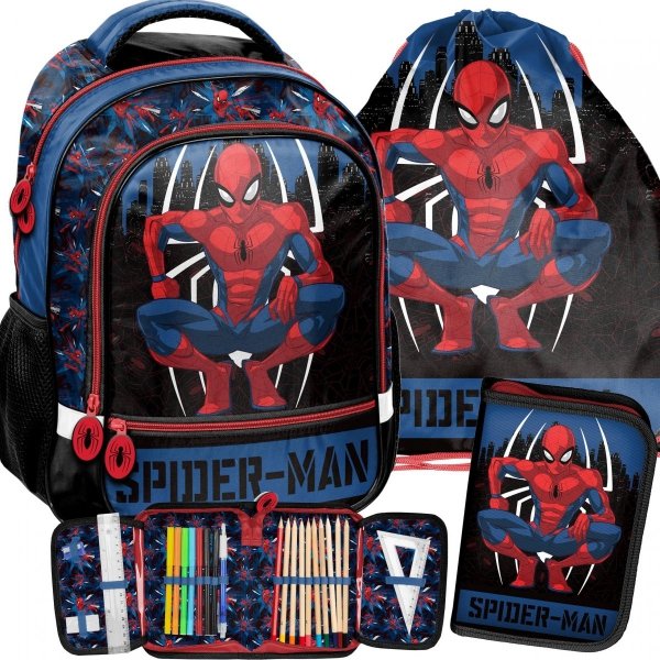 Spider Man Plecak Szkolny do 1 klasy Paso Komplet 3w1 [SPY-260]