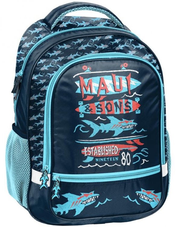 Plecak Szkolny Maui Sons dla Chłopaka Niebieski [MAUL-260]