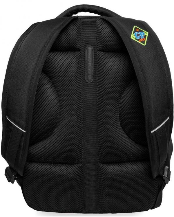 Czarny Plecak CP CoolPack z Naszywkami Młodzieżowy [B24055]