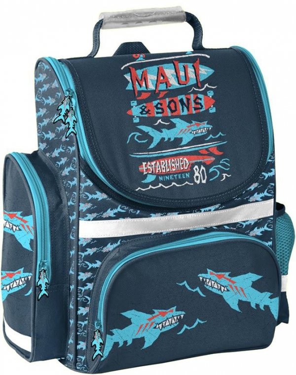 Szkolny Tornister Maui&amp;Sons dla Chłopaka Rekiny [Maul-525]
