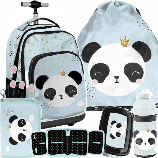 Plecak na Kółkach Miś Panda do podstawówki dla Dziewczyn [PP23PQ-671]