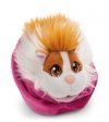 NICI 61333 Maskotka świnka morska karmelowo-biała 12cm w koszyku różowym