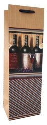 Torebka ozdobna prezentowa butelka 6602D 12x35x10cm p12, mix cena za 1 szt