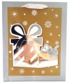 Torebka ozdobna prezentowa świąteczna 3D 9016B 26x32x10cm p12, mix cena za 1 szt
