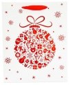 Torebka ozdobna prezentowa świąteczna 9028A 30x39x12cm p12, mix cena za 1 szt