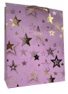Torebka ozdobna prezentowa uniwersalna mix kol. w złote gwiazdki JP 370A 30x41,5x13cm mix cena za 1 szt