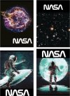 Zeszyt A5 32k linia podwójna dwukolorowa laminowany SPACE ADVENTURE z lakierem miejscowym p15 mix cena za 1 szt
