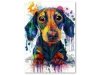 Haft Diamentowy, Obraz, Mozaika Diamentowa Diamond Painting, PIES W KOLORZE 30x40cm - DK