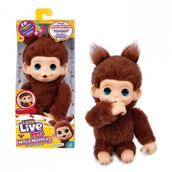 Cobi Maskotka interaktywna Little Live Pets - Mini Małpka Chikki Cherry