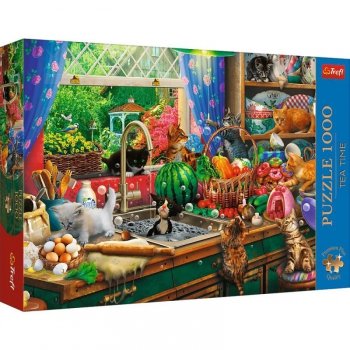 Trefl Puzzle 1000 elementów Premium Plus Kociaki rozrabiaki