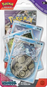Pokemon TCG Karty Scarlet & Violet - Temporal Forces - Premium Checklane Blister - Baxcalibur