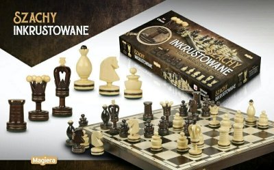 PROMO Szachy inkrustowane MAGIERA