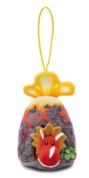 NICI 49463 Maskotka dinozaur Cerastupsy czerwony w wulkanicznym jajku 12cm GREEN