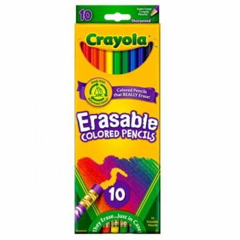 Kredki 10 kolorów ołówkowe ścieralne 3635 Crayola