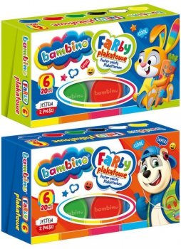 Farby plakatowe 6kol 20ml Bambino p10 MAJEWSKI mix cena za 1 szt