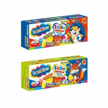 Farby plakatowe fluo/brokat/złoty/srebrny 10kol 20ml bambino MAJEWSKI mix cena za 1 szt