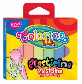 Plastelina 6kol GLOW COLORINO