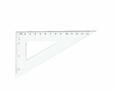Ekierka prostokątna 14,5cm p50 TETIS cena za 1szt