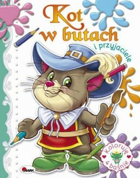 Książka Koloruję 4 baśnie Kot w butach i przyjaciele