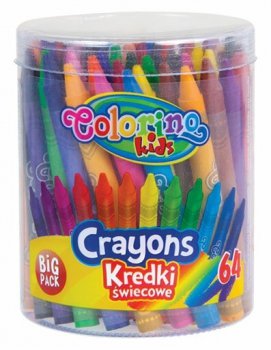 Kredki świecowe wiaderko 64 kredki Colorino Kids 33008