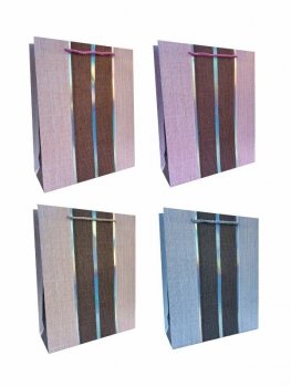 Torebka ozdobna prezentowa 4wz 9850C 18x23x10cm p12, mix cena za 1 szt