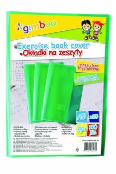 Okładka na zeszyt Gimboo A5 150mikr. zielona p25, cena za 1 szt