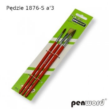 Pędzle szkolne zestaw 3 szt