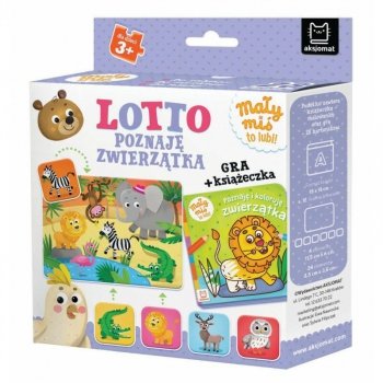 Lotto. Poznaję zwierzątka. Mały miś to lubi! Gra + książeczka, 3+