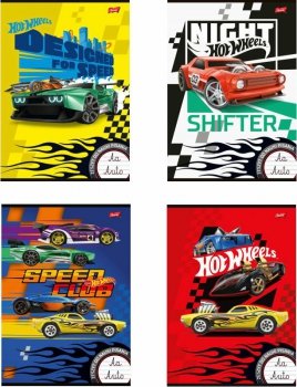 Zeszyt do nauki pisania A4 32k Hot Wheels linia podwójna dwukolorowa laminowany p15 mix cena za 1 szt