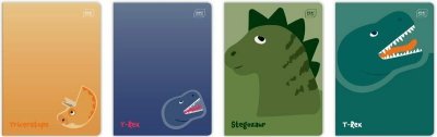 Zeszyt A5 16k kratka Dinozaurus Interdruk mix cena za 1 szt
