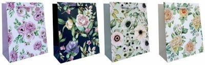 Torebka ozdobna prezentowa Kwiaty JP618A 30x41,5x12cm mix cena za 1 szt
