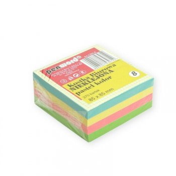 Kostka biurowa nieklejona 370 kartek 85x85x35mm pastel KBN-08